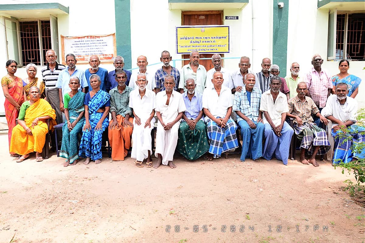 Michael Trust residents and team gathered outside the home